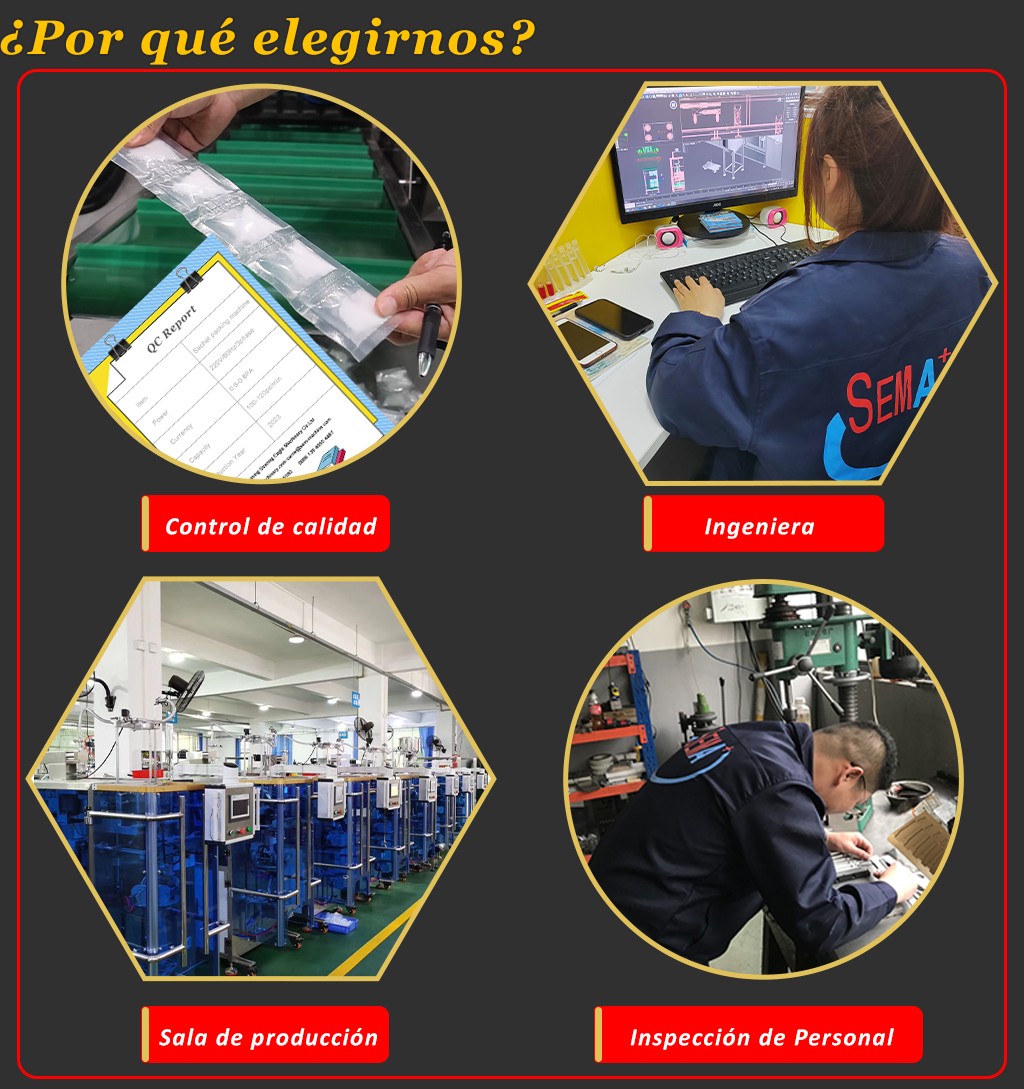 Máquina de embalaje multicapa de 4 pastillas de polvo de proteína de Lactoferrina de azúcar de café en polvo totalmente automática