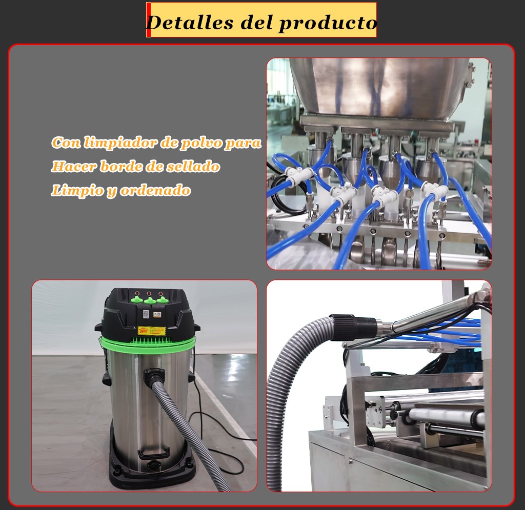 Máquina de embalaje multicapa de 4 pastillas de polvo de proteína de Lactoferrina de azúcar de café en polvo totalmente automática