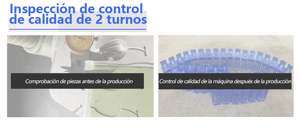 Máquina automática de llenado y embalaje sellado de ampollas de plástico en miniatura de dosis única de líquido en forma de botella de plástico